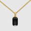 Black onyx pendant necklace in 18k yellow gold by DVNCI