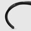DVNCI black twisted cuff bangle open ends detail stainless steel luxury jewelry