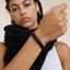 DVNCI black woven cuff bangle luxury gift packaging herringbone box London
