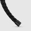 DVNCI 7mm black basket weave cuff bangle side profile luxury stealth jewelry
