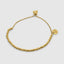 Close up DVNCI cluster ball bracelet gold sphere bead detail 18k gold filled