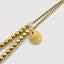 Close up DVNCI cluster ball bracelet worn model wrist detail shot 18k gold