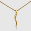 DVNCI cornicello pendant necklace 18k yellow gold Italian horn amulet jewelry
