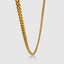 DVNCI franco chain necklace lobster clasp branded hexagon tag detail yellow gold