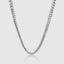 Close up DVNCI white gold franco chain necklace interwoven V-shaped link detail