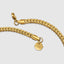DVNCI 18k gold milgrain Cuban link chain necklace overhead product shot white background