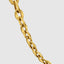 DVNCI lip link chain necklace lobster clasp and branded hexagon tag detail yellow gold
