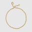 DVNCI lip link chain light reflection across polished flat oval links yellow gold
