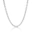 DVNCI 18k white gold lip link chain necklace 5mm flat oval cable link luxury jewelry
