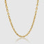 DVNCI 18k yellow gold lip link chain necklace 5mm flat oval cable link luxury jewelry
