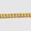DVNCI milgrain Cuban link bracelet side profile 5mm link thickness beaded edging gold
