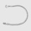 DVNCI 18k white gold milgrain Cuban link curb bracelet 5mm beaded edge luxury jewelry
