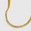 DVNCI milgrain Cuban link chain necklace side profile 20 inch gold filled luxury jewelry