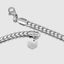Close up milgrain edge detail Cuban link chain necklace 18k white gold DVNCI