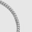 DVNCI 18k white gold milgrain Cuban link chain necklace overhead white background