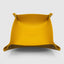 DVNCI mustard yellow vegan leather jewelry tray embossed logo detail luxury