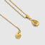 DVNCI Polaris North Star pendant necklace worn by model lifestyle shot yellow gold