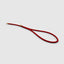 DVNCI red silk cord bracelet figure eight loop showing adjustable fit studio shot
