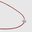 DVNCI red string four leaf clover bracelet lobster clasp detail 925 silver