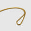 DVNCI 18k gold rolo chain necklace worn model front view neck shot minimalist