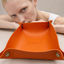 DVNCI saffron orange vegan leather jewelry tray side profile bedside desk organiser