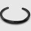 DVNCI 4mm twisted cuff bangle black stainless steel stealth luxury jewelry