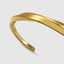 DVNCI twisted cuff bangle engraved branding detail 18k gold filled luxury jewelry