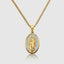 DVNCI Virgin Mary white pearl pendant necklace 18k gold natural mother of pearl jewelry