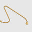 Close up DVNCI wheat chain bracelet twisted link texture detail 18k gold filled