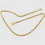 DVNCI 18k gold wheat chain necklace lobster clasp branded hexagon tag detail