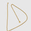 DVNCI wheat chain necklace worn by model collarbone lifestyle shot minimalist luxury