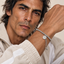 DVNCI white gold cluster ball bracelet model lifestyle editorial shot London luxury
