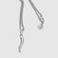18k white gold Cornicello pendant necklace curb chain clasp detail talisman DVNCI
