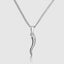 Cornicello lucky horn amulet pendant necklace white gold spiritual gift DVNCI London
