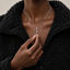 18k white gold Cornicello horn necklace mens womens unisex malocchio protection DVNCI

