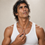 DVNCI Cornicello pendant necklace worn model collarbone lifestyle editorial shot white gold
