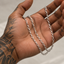 DVNCI white gold lip link chain necklace luxury gift packaging herringbone box London
