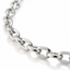 DVNCI 18k white gold lip link chain necklace worn model front view neck detail
