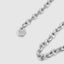 DVNCI white gold lip link chain necklace side profile 20 inch 5mm chain depth
