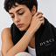 DVNCI white gold milgrain Cuban link bracelet worn on wrist lifestyle shot luxury jewelry
