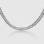 DVNCI 18k white gold milgrain Cuban link chain necklace flat lay product shot