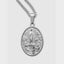 DVNCI 18k white gold Our Lady of Fatima pendant necklace Virgin Mary Catholic medal
