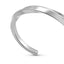 Close up DVNCI white gold twisted cuff bangle sculptural curve detail luxury jewelry
