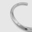 DVNCI white gold twisted cuff bangle open ends detail luxury statement jewelry
