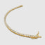 Yellow gold diamond tennis chain bracelet with continuous sparkle