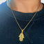 Handcrafted Hamsa Hand Evil Eye Pendant in Gold