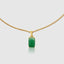 jade stone necklace with spiritual and protective meaning in gold