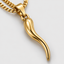 lucky Cornicello Italian horn amulet pendant & necklace