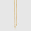 Minimalist Cuban link chain necklace 4mm front view in polished gold finish