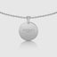 Modern gold chain necklace with signature pendant